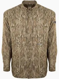 Drake Non Typical Flyweight LS Shirt Bottomland 3XL