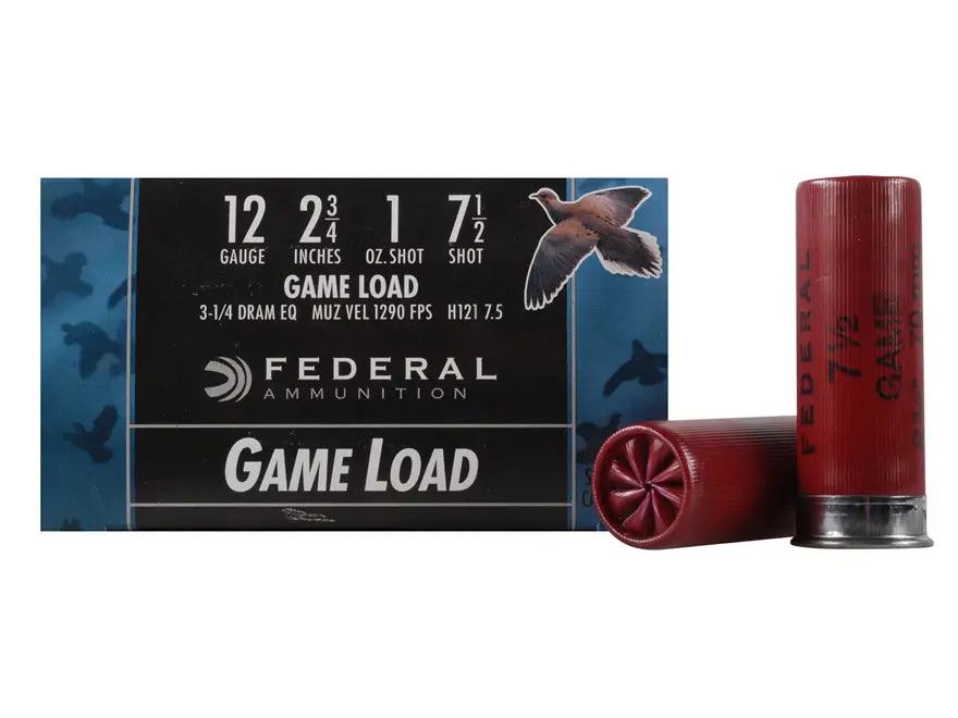 Federal Game Shok 12Ga. 2.75" #7.5 12Ga. 1Oz