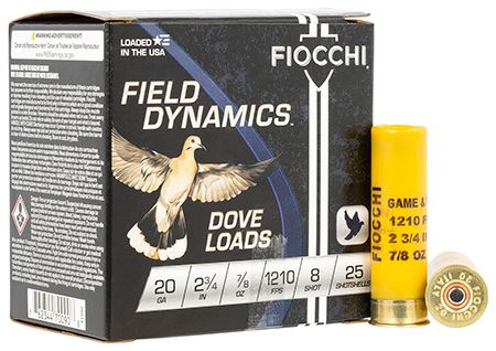 Fiocchi Dove 20 Ga 7/8 Oz 2.75" #8