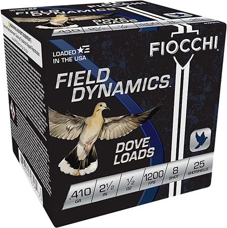 Fiocchi Dove and Quail 410Ga 1/2 oz 1200 2.50" #8