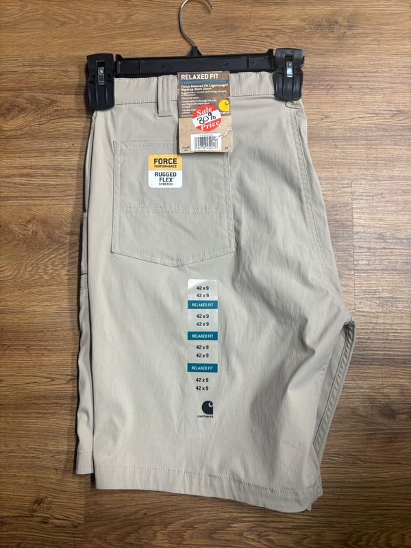 Carhartt Force Relaxed Fit Nylon Short Asphalt Sz 42