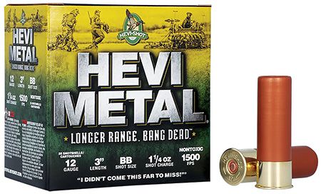 Hevi Metal Long Range 12 Ga. 1 1/4 oz 150 3" #BB