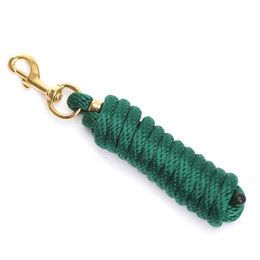 Lead Rope Poly w Brass Bolt Green 10'