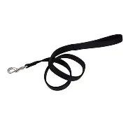 Leash Nylon DBL Black 1"x6'
