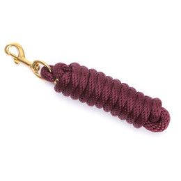 Lead Rope Poly w Brass Bolt Burgundy 10'