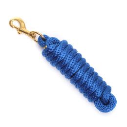 Lead Rope Poly w Brass Bolt 10' Blue