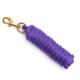 Lead Rope Poly w Brass Bolt purple 10'