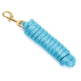 Lead Rope Poly w Brass Bolt Turquoise 10'