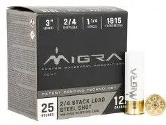 Migra Steel Shot STAXD 12Ga 1.25oz1 3" #2-4