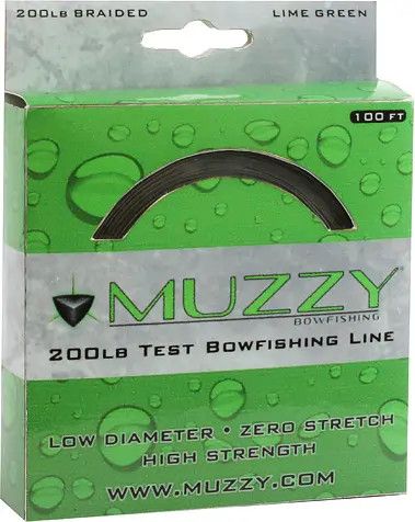 Muzzy Bowfishing Braided Line 100 ft, 200#