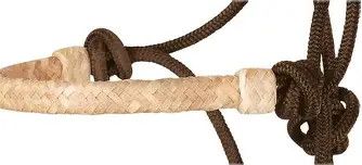 Braided Rope Halter Rawhide