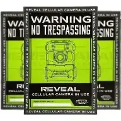 Reveal No Trespassing Sign 3 pack