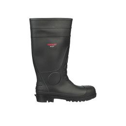 Rubber 15" Knee Boot Black 11