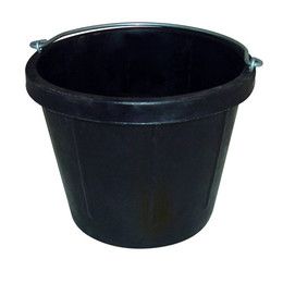 Rubber Bucket Black 8 Quart