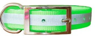 Sunglo Collar 1"  Reflective Green 19"