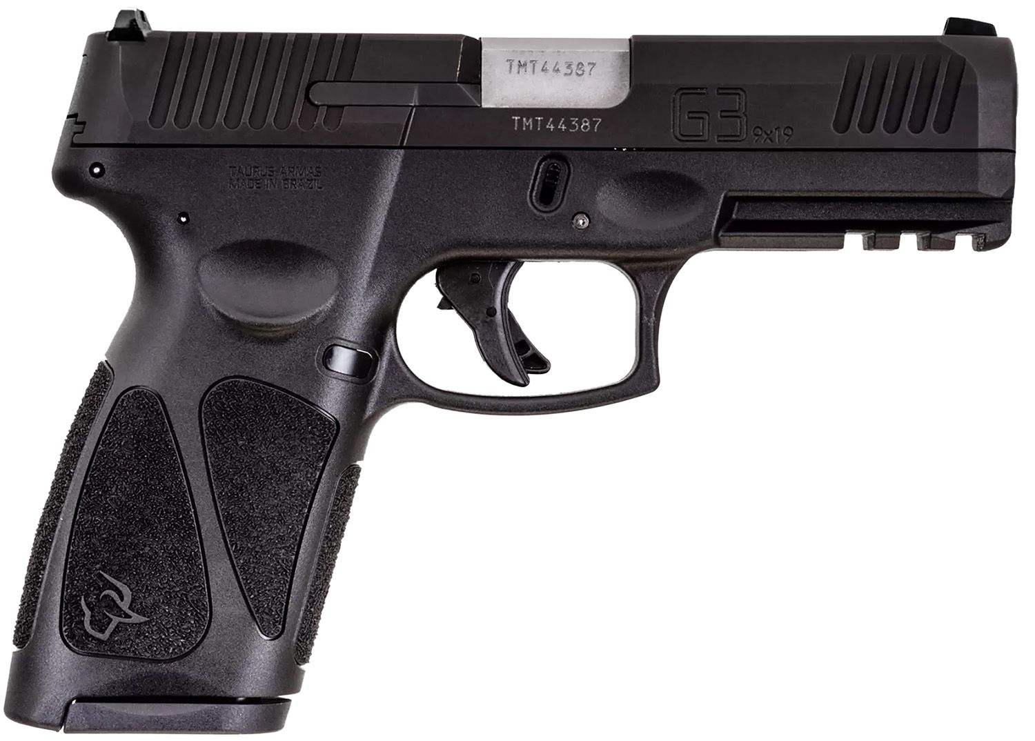 Taurus  G3 *MA Compliant Full Size Frame 9mm Luger 10+1 4" Matte Stainless Steel Barrel, Matte Black Tenifer Serrated Steel Slide, Black Polymer Frame w/Picatinny Rail, Black Polymer Grip, Right Hand
