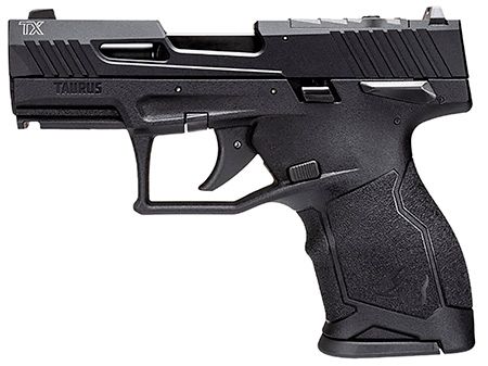 Taurus TX22C Compact Frame 22 LR 13+1 3.60" Matte Black Steel Threaded Barrel, Black Hard Coat Anodized Lightening Cut/Optic Ready/Serrated Slide, Black Polymer Frame w/Picatinny Rail, Black Polymer G