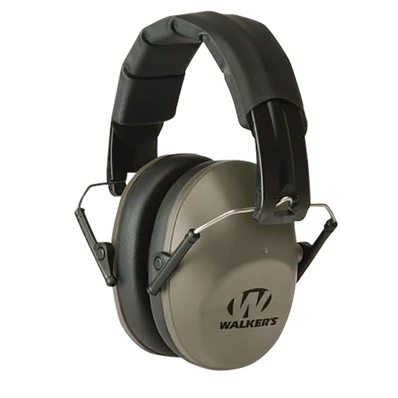 Walker's GWPFPM1FDE Pro Low Profile Folding Passive Muff 22 dB Brown