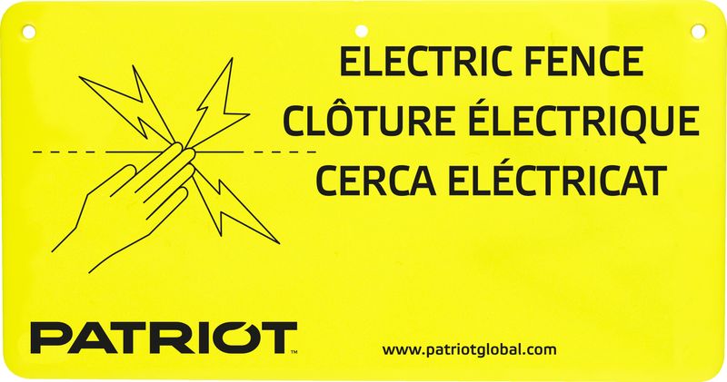 Warning Electric Fence Sign Patriot