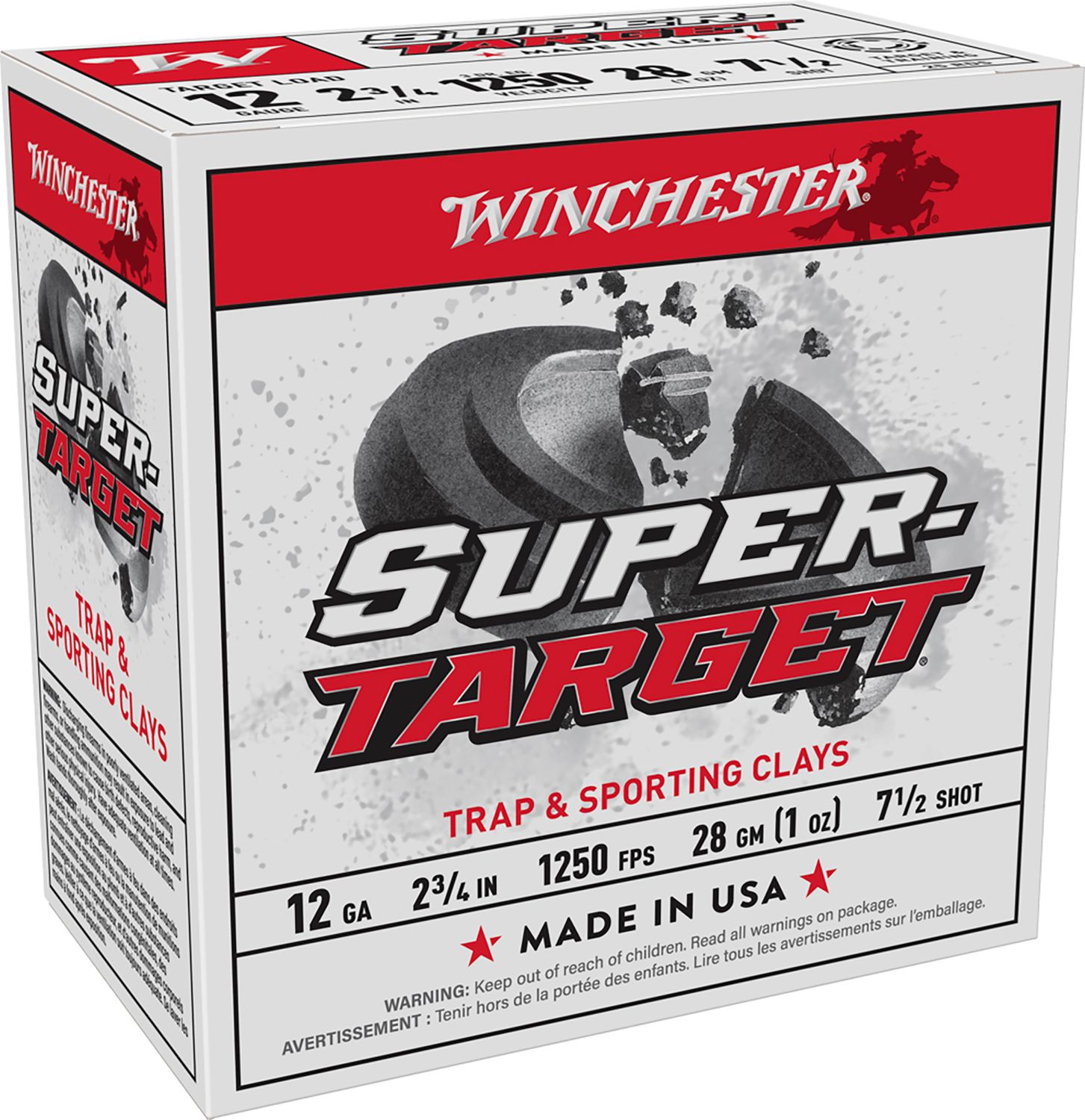 Winchester Target Light 12 Ga 1 oz 1250 fp 2.75" #7.5
