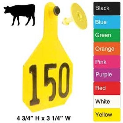 Y Tex Ear Tag 1-25 White Large #4