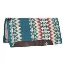 Classic Wool Top Saddle Pad  32X34 Ocean Blue
