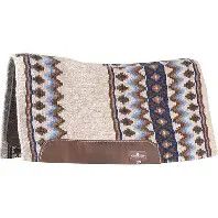 Wool Felt Saddle Pad 34x38 Coffee Seafoam