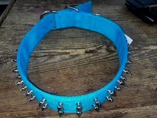 Valhoma Spike Collar 1"x18" Light Blue