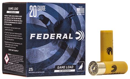 Federal H20075 Game-Shok Upland 20Gauge 2.75" 7/8oz #7.5