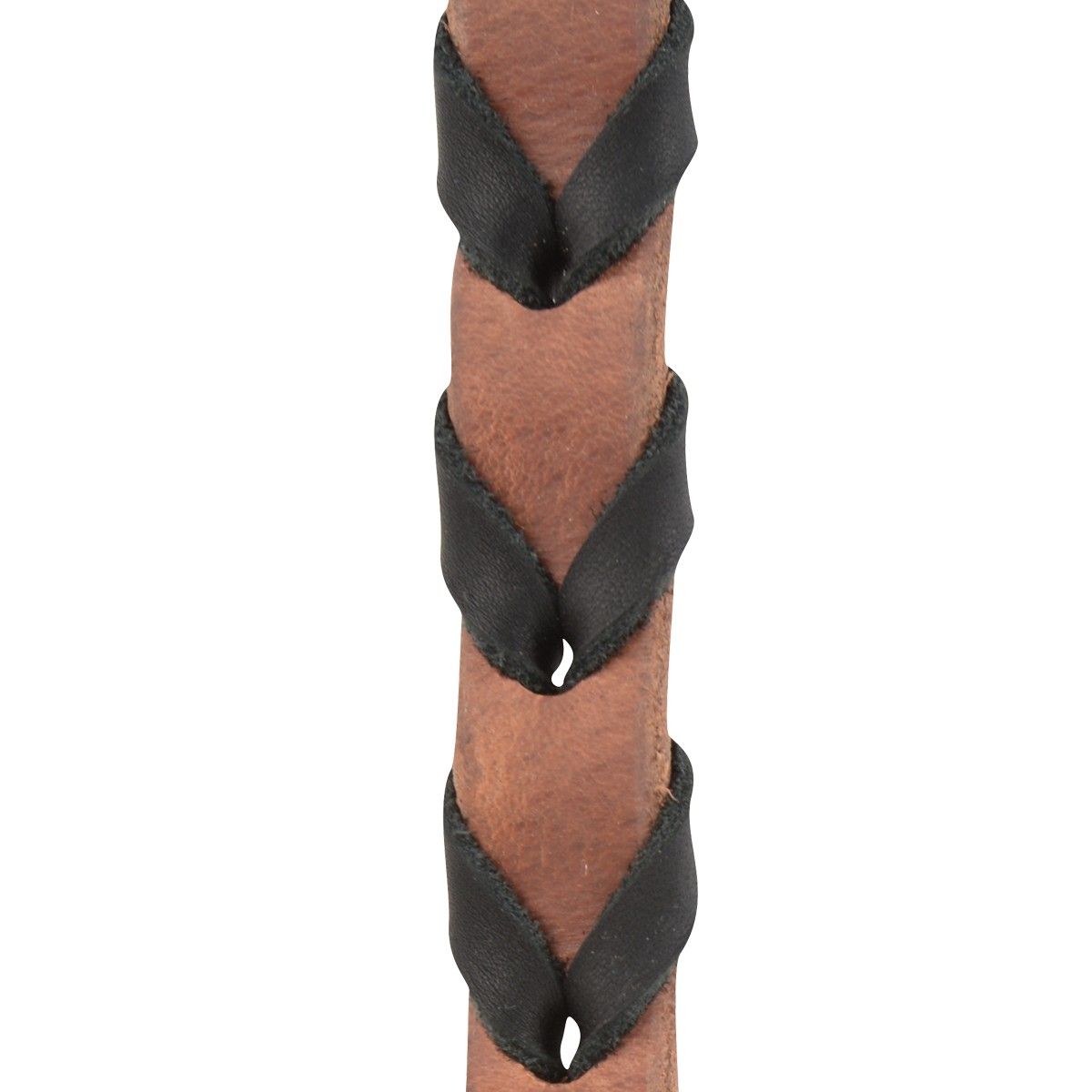 Barrel Reins 3/4" Latigo Black Laced