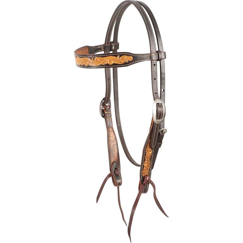 Martin Dark Framed Floral Browband Headstall