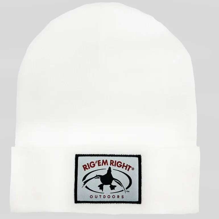 Rig Em Right Beanie White