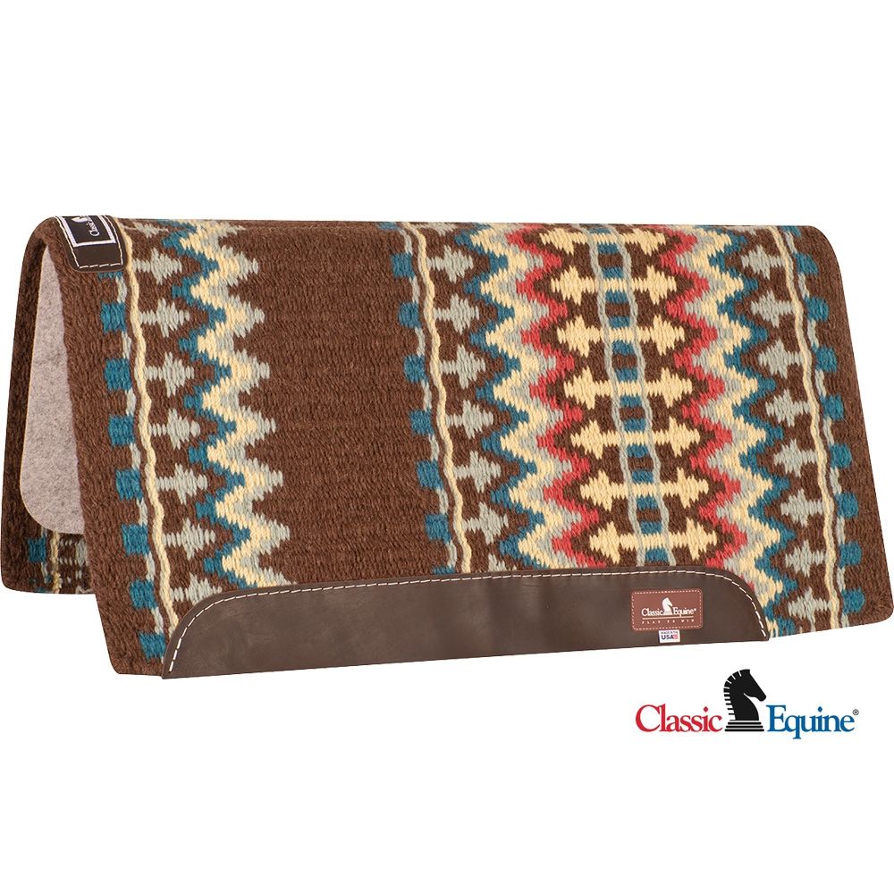 Classic Wool Top Saddle Pad  32X34 Chestnut Lemon