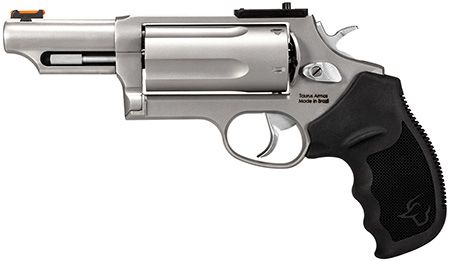Taurus Judge T.O.R.O Magnum Compact Frame 45 Colt (Long Colt)/410 Gauge 5rd 3" Matte Stainless Steel Barrel, Cylinder &amp; Frame, Black Rubber Grip, Transfer Bar Safety, Exposed Hammer
