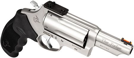 Taurus Judge T.O.R.O Magnum Compact Frame 45 Colt (Long Colt)/410 Gauge 5rd 3" Matte Stainless Steel Barrel, Cylinder &amp; Frame, Black Rubber Grip, Transfer Bar Safety, Exposed Hammer