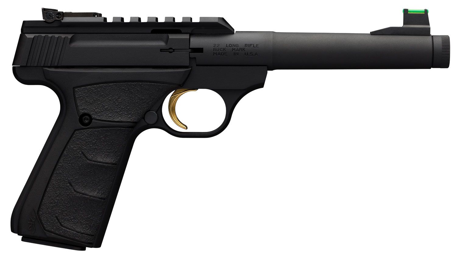Browning 051534490 Buck Mark Plus Camper SR 22 LR 10+1 6" Steel Threaded Barrel, Matte Black Optic Ready/Serrated Steel Slide &amp; Aluminum Frame, Black Ultragrip FX Grips