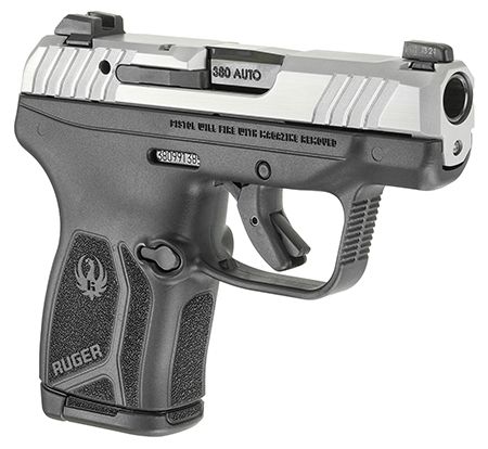 Ruger LCP Max Compact Frame 380 ACP 10+1 2.80" Black Oxide Alloy Steel Barrel, Matte Stainless Steel Serrated Slide, Black Polymer Frame, Textured Grip