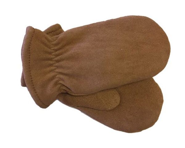 Kids Chestnut Split Deer Mitten Small