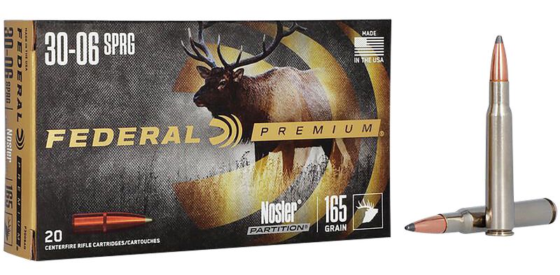Federal P3006AD Premium 30-06Springfield 165gr Nosler Partition