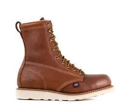 American Heritage – 8″ Tobacco Safety Toe – Plain Toe MAXWear Wedge, Size: 8M