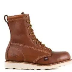 American Heritage – 8″ Tobacco Safety Toe – Plain Toe MAXWear Wedge