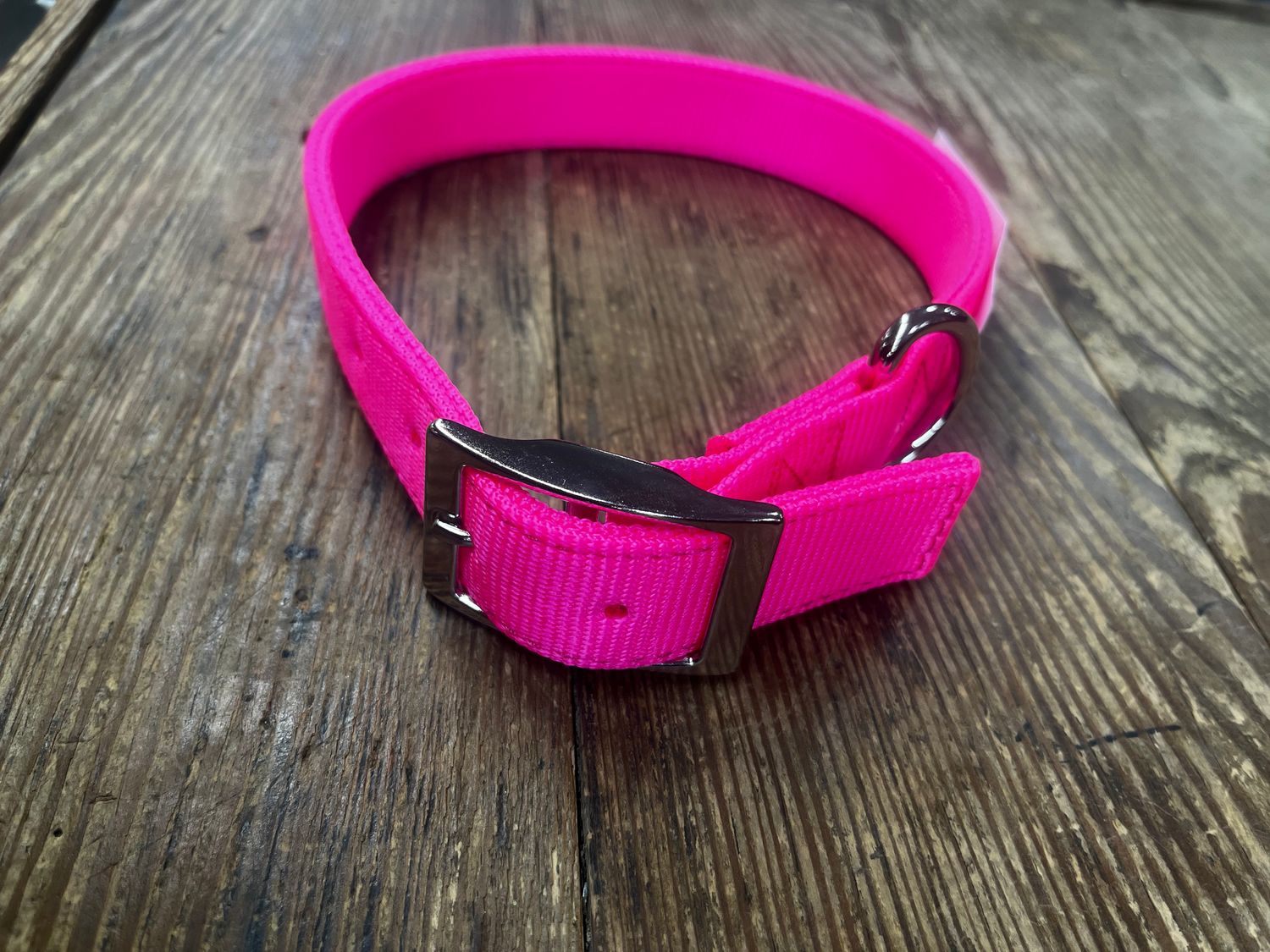Nylon Dog Collar 1" X 23" Pink