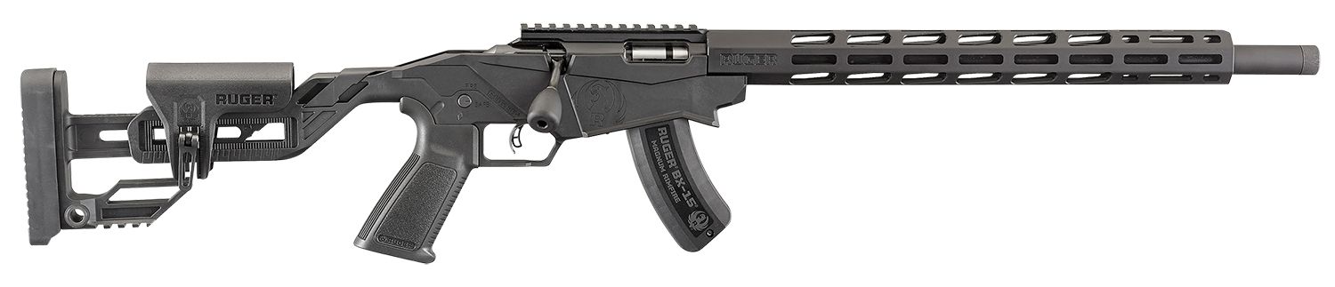 Ruger 8405 Precision Rimfire 22 WMR 9+1 18" Threaded 1137 Alloy Steel Barrel, Hard Coat Anodized Finish, Adjustable Quick-Fit Precision Stock, 0 MOA Picatinny Rail, Optics Ready