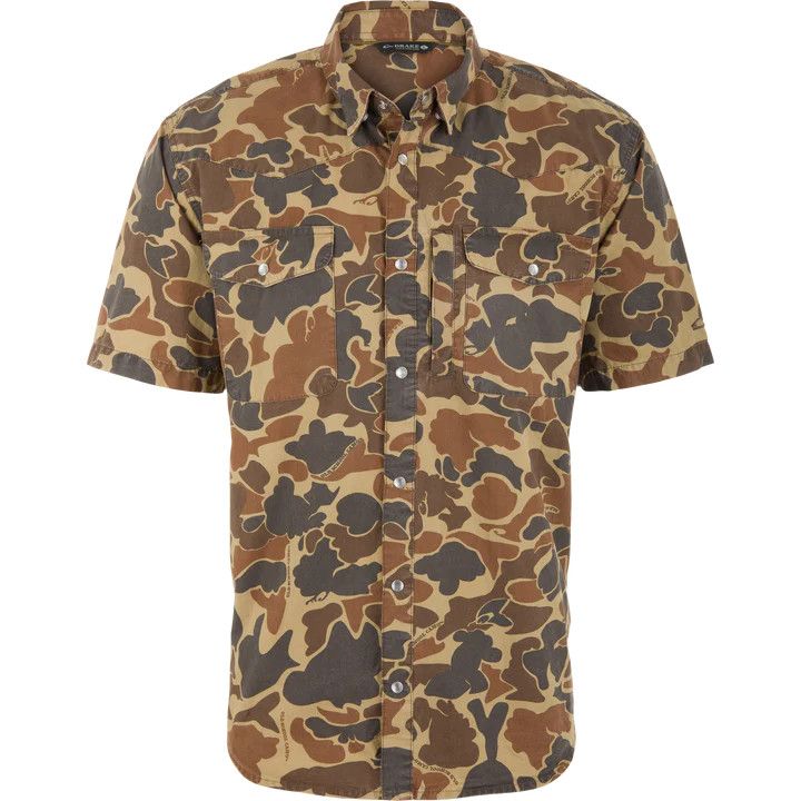 Drake Cinco Ranch Western Acid Washed SS Old School Camo