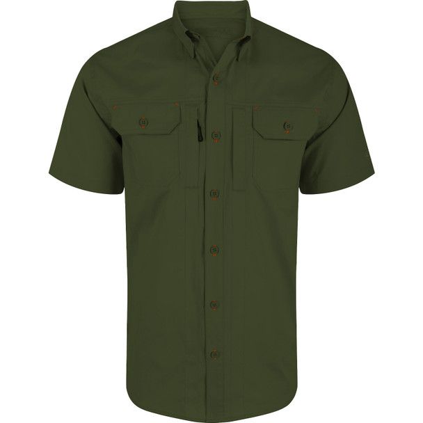 Drake Wingshooter Trey Cotton SS Shirt Olive