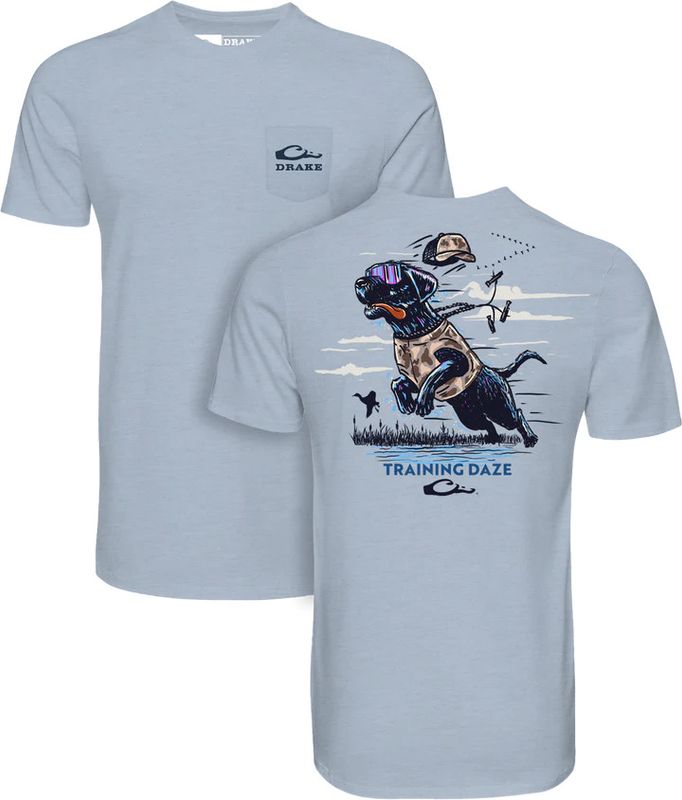 Drake Training Daze Lab T-Shirt Cerulean Light Heather