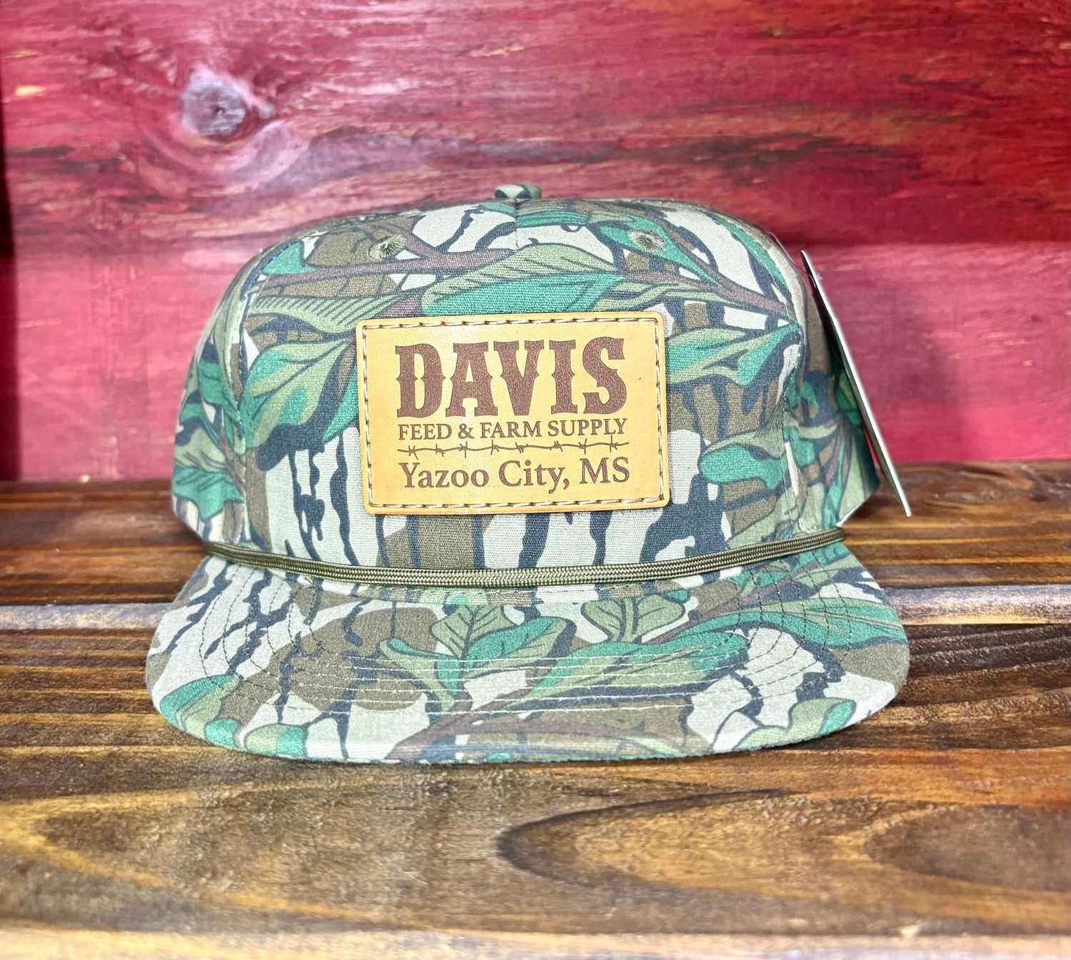 DFFS Rope Leather Patch Rope Cap, Color: GreenLeaf