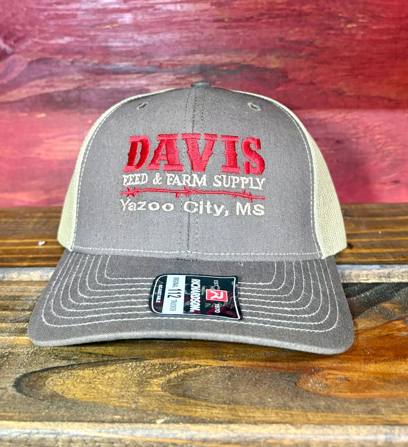 DFFS R112 Mesh Back Cap, Color: Brown, Red, Tan