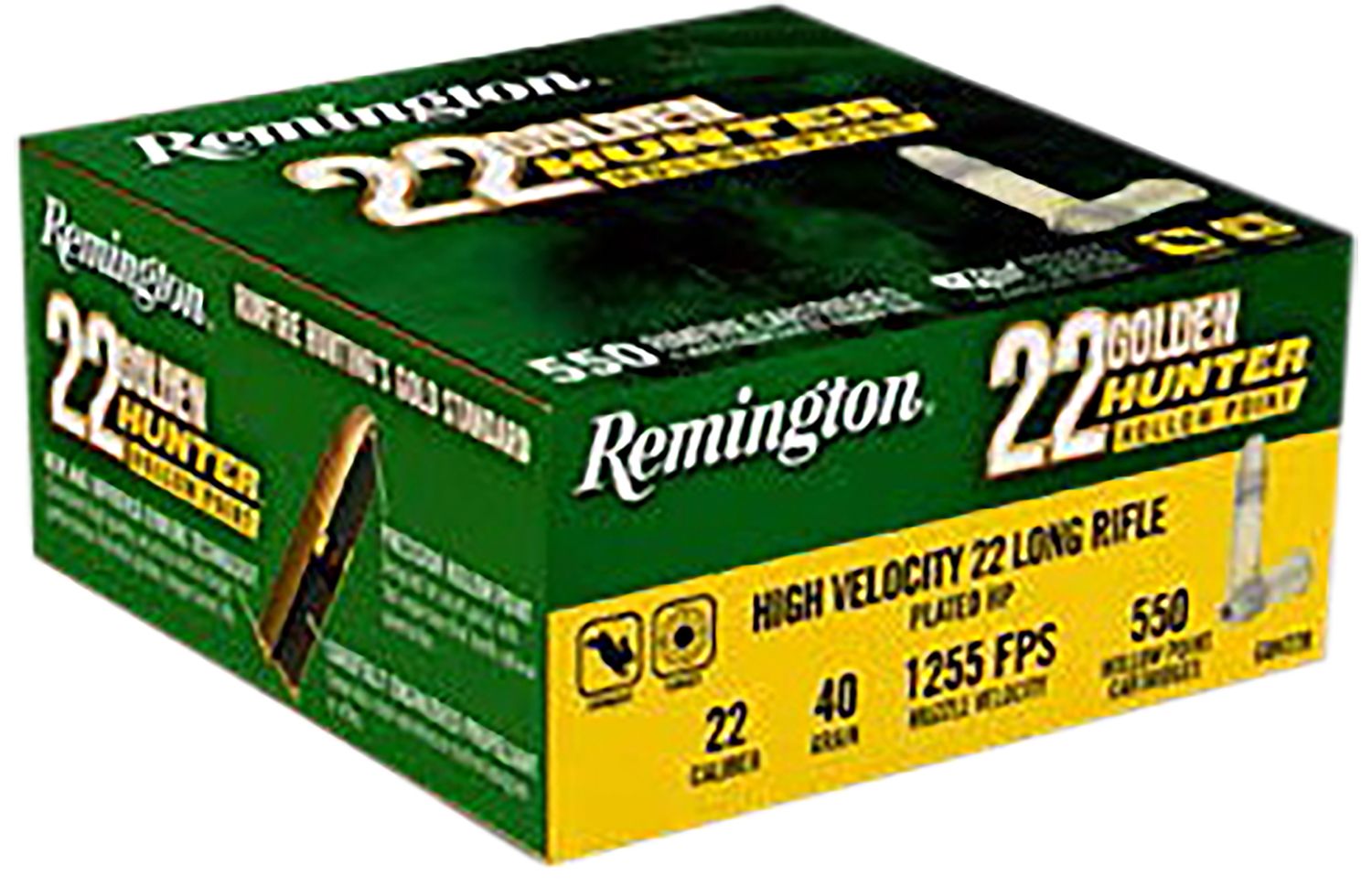 Remington 22LR 40gr Plated Hollow Point 550 Round