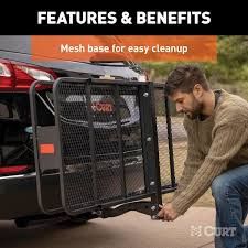 Curt 2" Hitch Cargo Rack Folding 60" x 24" 500# Capacity